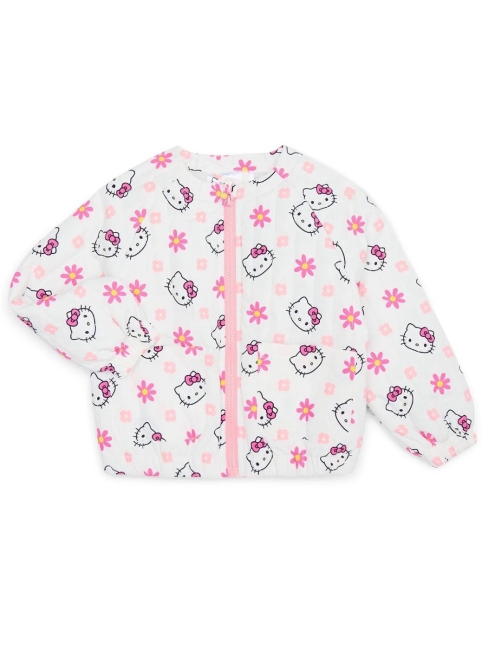 Hello Kitty Floral Print Toddler Girls Quilted Jacket - 5T